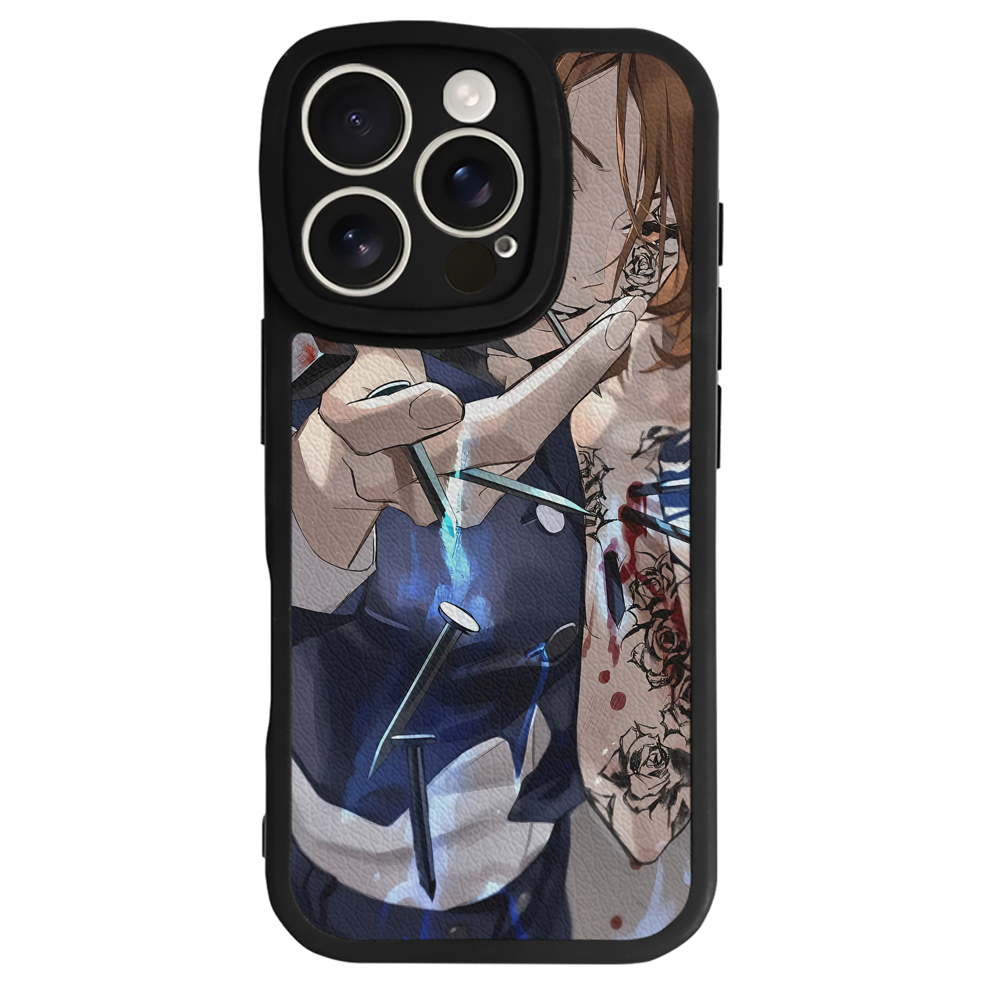 （画像用） 呪術廻戦 Jujutsu Kaisen 【iPhone 16シリーズ対応】シリコンスマホケース（レザー調） 材質：シリコン